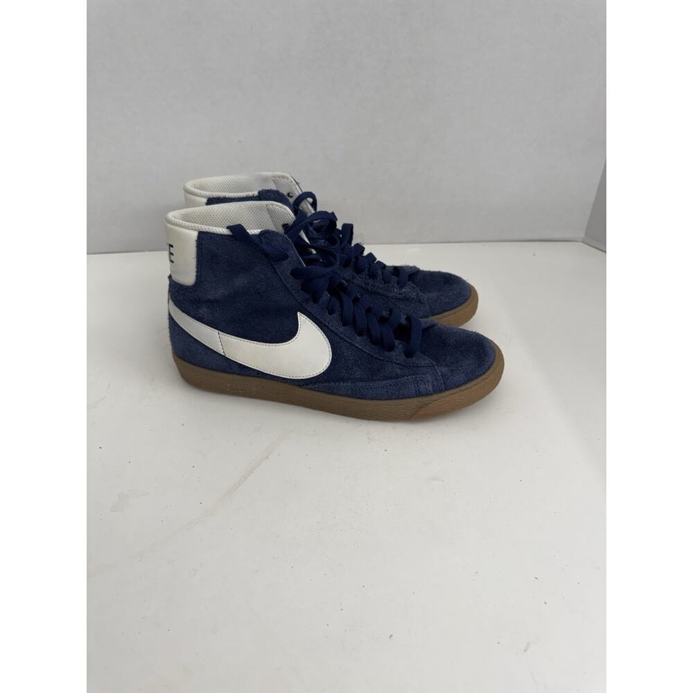 Nike Blazer Mid Suede Vintage Blue Gum Hi Top Shoes [518171-411] Size 7